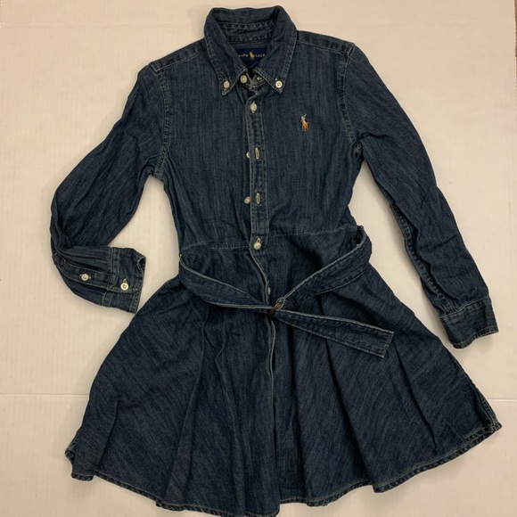 Ralph Lauren Dark Blue Denim Shirt Dress - Picture 1 of 2